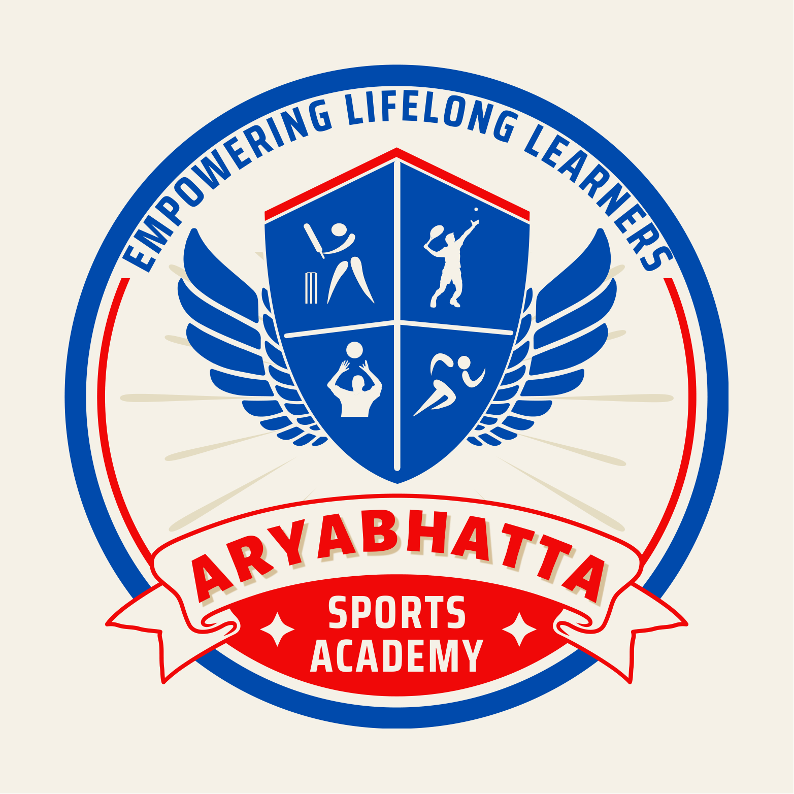 Aryabhatta Sports Academy logo flat version